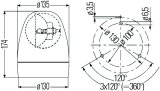 Hella Rotating Beacon H12V Yellow Mg12 2Rl thumbnail 6