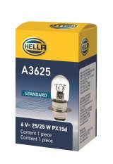Hella Bulb 3625 6V 25/25W Px15D T6 thumbnail 1