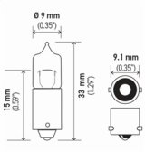 Hella Bulb H10W 12V 10W Ba9S T3 8Gh thumbnail 4