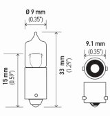 Hella Bulb H10W 12V 10W Ba9S T3 8Gh thumbnail 5