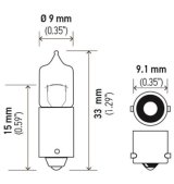 Hella Bulb H5W 12V 5W Ba9S T275 thumbnail 1