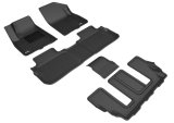 3D MAXpider 17-23 GMC Acadia w/ Bucket 2nd Row Kagu Black Full Set thumbnail 2