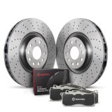 Brembo OE 15-20 Audi A3 Quattro/19-23 Q3/15-20 S3/16-23 TTS Quattro/19-23 Arteon Rear Disc Brake Kit (2x bre09.A200.1X, 1x breP85124N) thumbnail 1