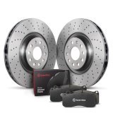 Brembo OE 15-20 Audi A3 Quattro/19-23 Q3/15-20 S3/16-23 TTS Quattro/19-23 Arteon Rear Disc Brake Kit (2x bre09.A200.1X, 1x breP85124) thumbnail 1