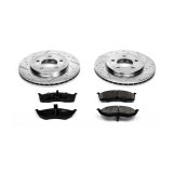 PowerStop Z23 Evolution Sport Disc and Drum Brake Upgrade Kits K15011DK Kits, Cross-drilled/Slotted, 11.10 in. Front, Zinc Plated, Carbon Fiber Ceramic Pads, 9.900 in. Rear, Chrysler, Dodge, Plymouth, Kit thumbnail 5