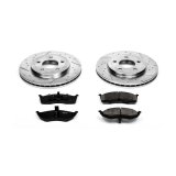 PowerStop Z23 Evolution Sport Disc and Drum Brake Upgrade Kits K15011DK Kits, Cross-drilled/Slotted, 11.10 in. Front, Zinc Plated, Carbon Fiber Ceramic Pads, 9.900 in. Rear, Chrysler, Dodge, Plymouth, Kit thumbnail 7