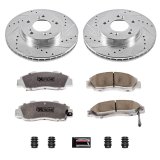 Power Stop 97-01 Honda Prelude Front & Rear Z26 Street Warrior Brake Kit (1x psbK704-26, 1x psbK1243-26) thumbnail 9