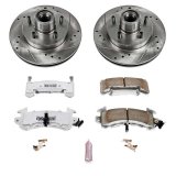 PowerStop Z26 Street Warrior Brake Upgrade Kits K15044DK-26 Rotor and Pad Combo, Warrior, Front/Rear, Cross-drilled/Slotted Rotors, Zinc Dichromate Plated, Carbon Ceramic Pads, GM, Kit thumbnail 3