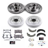PowerStop Z26 Street Warrior Brake Upgrade Kits K15042DK-26 Rotor and Pad Combo, Warrior, Front/Rear, Cross-drilled/Slotted Rotors, Zinc Dichromate Plated, Carbon Ceramic Pads, GM, Kit thumbnail 6
