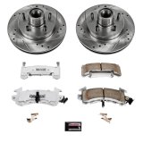 PowerStop Z26 Street Warrior Brake Upgrade Kits K15042DK-26 Rotor and Pad Combo, Warrior, Front/Rear, Cross-drilled/Slotted Rotors, Zinc Dichromate Plated, Carbon Ceramic Pads, GM, Kit thumbnail 9