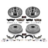 PowerStop Z23 Evolution Sport Disc and Drum Brake Upgrade Kits K15019DK Kits, Z23, Drilled/Slotted, 11.02 in. Rotor, Natural, Hardware, Carbon Ceramic, 9.48 in. Drum, Chevy, Buick, Olds, Pontiac, GMC, Kit thumbnail 2