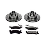 PowerStop Z23 Evolution Sport Disc and Drum Brake Upgrade Kits K15019DK Kits, Z23, Drilled/Slotted, 11.02 in. Rotor, Natural, Hardware, Carbon Ceramic, 9.48 in. Drum, Chevy, Buick, Olds, Pontiac, GMC, Kit thumbnail 4