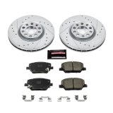 PowerStop Z23 Evolution Sport Brake Upgrade Kits for 2016-2020 500X, 2015-2023 RENEGADE - K7300 Pads and Rotors, Sport, Cross-Drilled/Slotted Surface, Iron, Zinc Plated, 12.010 in./10.940 in. Diameter, Carbon Fiber Ceramic Pads, Kit thumbnail 3