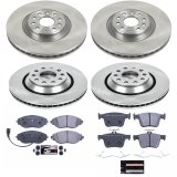 PowerStop Track Day Spec High Performance Brake Kits TDSK7253 Rotor and Pad Combo, Platform Specific, Front/Rear, Solid Surface Rotors, Carbon Fiber Metallic Pads, Volkswagen, Kit thumbnail 2