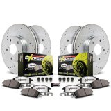 Power Stop 03-10 Audi A8 Quattro Front & Rear Z26 Street Warrior Brake Kit (1x psbK4562-26, 1x psbK4570-26) thumbnail 3