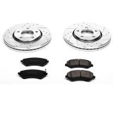 PowerStop Z23 Evolution Sport Disc and Drum Brake Upgrade Kits K15013DK Kits, Cross-drilled/Slotted, 11.02 in. Front, Zinc Plated, Carbon Fiber Ceramic Pads, 9.900 in. Rear, Chrysler, Dodge, Kit thumbnail 4