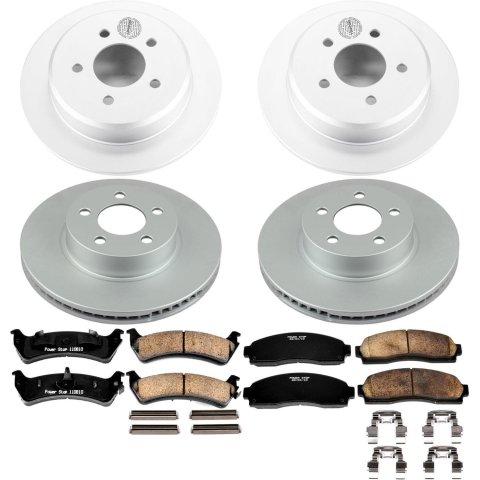 Power Stop 01-02 Ford Explorer Sport Front & Rear Z17 Evolution Geomet Coated Brake Kit (1x psbCRK5592, 1x psbCRK1923)
