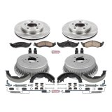 PowerStop Autospecialty Stock Replacement Disc and Drum Brake Kits for 1993-2002 QUEST, VILLAGER - KOE15131DK Kits, Replacement, Solid Surface Front Rotors, Rear Drums, Pads Shoes, Nissan, Mercury, Kit thumbnail 4