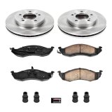 PowerStop Autospecialty Stock Replacement Disc and Drum Brake Kits for 1993-2002 QUEST, VILLAGER - KOE15131DK Kits, Replacement, Solid Surface Front Rotors, Rear Drums, Pads Shoes, Nissan, Mercury, Kit thumbnail 6
