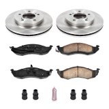 PowerStop Autospecialty Stock Replacement Disc and Drum Brake Kits for 1993-2002 QUEST, VILLAGER - KOE15131DK Kits, Replacement, Solid Surface Front Rotors, Rear Drums, Pads Shoes, Nissan, Mercury, Kit thumbnail 8