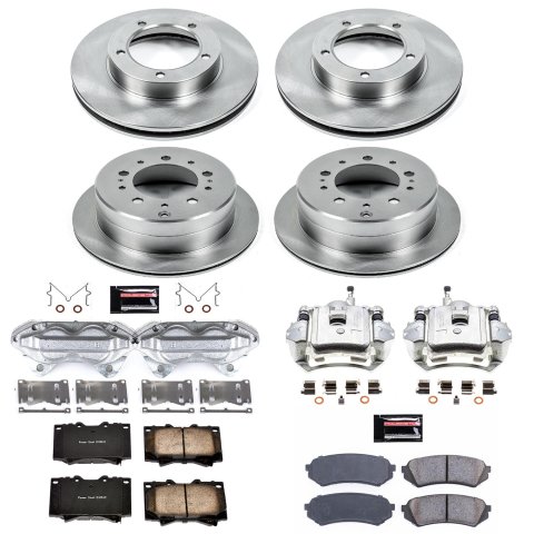 Power Stop 98-02 Toyota Land Cruiser Front & Rear Autospecialty Kit w/Cals (Bundled Kit)