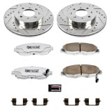 Power Stop 99-00 Honda Civic Front & Rear Z26 Street Warrior Brake Kit w/Calipers (1x psbKC408-26, 1x psbKC690-26) thumbnail 7
