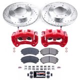 PowerStop Z23 Evolution Sport Brake Upgrade Kits with Calipers KC5259A Disc Kit, Upgrade, Front, Cross-Drilled/Slotted Surface, Honda, Isuzu, Kit thumbnail 2