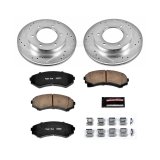 PowerStop Z23 Evolution Sport Brake Upgrade Kits with Calipers KC5259A Disc Kit, Upgrade, Front, Cross-Drilled/Slotted Surface, Honda, Isuzu, Kit thumbnail 5