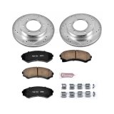 PowerStop Z23 Evolution Sport Brake Upgrade Kits with Calipers KC5259A Disc Kit, Upgrade, Front, Cross-Drilled/Slotted Surface, Honda, Isuzu, Kit thumbnail 7