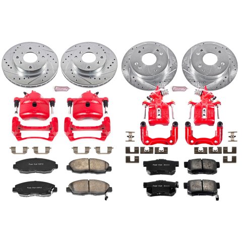 Power Stop 98-02 Honda Accord Front & Rear Z23 Evolution Sport Brake Kit w/Calipers (1x psbK1244, 1x psbS2068, 1x psbK1239, 1x psbS2090) thumbnail 2