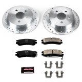 PowerStop Z23 Evolution Sport Brake Upgrade Kits with Calipers for 1999-2004 ALERO, 1999-2005 GRAND AM - KC1552 Disc Kit, Upgrade, Front and Rear, Cross-Drilled/Slotted Surface, Oldsmobile, Pontiac, Kit thumbnail 4