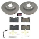 PowerStop Z17 Evolution Plus GEOMET Coated Brake Kits CRK8171 Rotors/Pads, Evolution, Ceramic Pads, Iron Rotors, Geomet Coated, Smooth, Front and Rear, Chevy, GMC, Set thumbnail 4