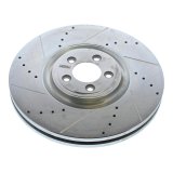 Power Stop 12-15 Jaguar XKR-S Front Drilled & Slotted Rotor - Pair (1x psbEBR1089XL, 1x psbEBR1089XR) thumbnail 1