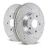 Power Stop 12-15 Jaguar XKR-S Front Drilled & Slotted Rotor - Pair (1x psbEBR1089XL, 1x psbEBR1089XR) thumbnail 3