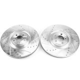 Power Stop 12-15 Jaguar XKR-S Front Drilled & Slotted Rotor - Pair (1x psbEBR1089XL, 1x psbEBR1089XR) thumbnail 4