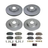 PowerStop Z17 Evolution Plus GEOMET Coated Brake Kits for 2021-2023 SANTA FE, SORENTO - CRK8733 Rotor and Pad Combos, Coated, Solid Surface Rotors, Ceramic Pads, Front and Rear, Hyundai, Kia, Kit thumbnail 3