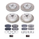 PowerStop Z17 Evolution Plus Semi-Coated Rotor Brake Kits for 2010-2017 EQUINOX, TERRAIN - SC5516 and Pad Combo, Semi-Coated, Front and Rear, Solid Surface Rotors, Ceramic Pads, Chevrolet, GMC, Kit thumbnail 1