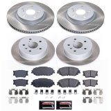 PowerStop Z17 Evolution Plus Semi-Coated Rotor Brake Kits SC8348 and Pad Combo, Semi-Coated, Front and Rear, Solid Surface Rotors, Ceramic Pads, Lexus, Toyota, Kit thumbnail 1