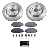 PowerStop Z17 Evolution Plus Semi-Coated Rotor Brake Kits SC8348 and Pad Combo, Semi-Coated, Front and Rear, Solid Surface Rotors, Ceramic Pads, Lexus, Toyota, Kit thumbnail 2