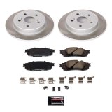 PowerStop Z17 Evolution Plus Semi-Coated Rotor Brake Kits SC8348 and Pad Combo, Semi-Coated, Front and Rear, Solid Surface Rotors, Ceramic Pads, Lexus, Toyota, Kit thumbnail 3