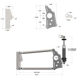 QA1 Heavy Duty Pro Rear Drag 4-Link System - Single Adjustable - 110lb Springs (2x qap14HT110, 2x qapDS701, 1x qap7838-1067, 1x qap7838-1068) thumbnail 8