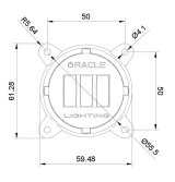 Oracle 60mm 15W Fog Beam LED Emitter - 3000K thumbnail 3