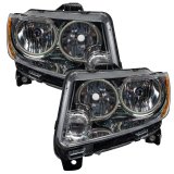 Oracle 11-13 Jeep Grand Cherokee Pre-Assembled Halo Headlights (Non HID) Chrome - Red thumbnail 3