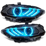 Oracle Lighting 18-23 Ford Mustang Dynamic ColorSHIFT LED Headlights - Black Series thumbnail 8