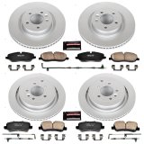 PowerStop Z23 Evolution Sport GEOMET Coated Brake Kits for 2006-2009 RANGE ROVER SPORT - CRK6048 Rotor and Pad Combos, Geomet Coated, Carbon Fiber Ceramic Pads, Solid Surface, Front and Rear, Land Rover, Kit thumbnail 4