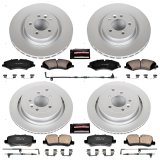 PowerStop Z23 Evolution Sport GEOMET Coated Brake Kits for 2010-2013 RANGE ROVER SPORT - CRK6227 Rotor and Pad Combos, Geomet Coated, Carbon Fiber Ceramic Pads, Solid Surface, Front and Rear, Land Rover, Kit thumbnail 4