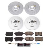 PowerStop Z23 Evolution Sport GEOMET Coated Brake Kits for 2018-2020 S450, 2018-2021 S560 - CRK9160 Rotor and Pad Combos, Coated, Solid Surface Rotors, Carbon Fiber Ceramic Pads, Front and Rear, Mercedes-Benz, Kit thumbnail 4
