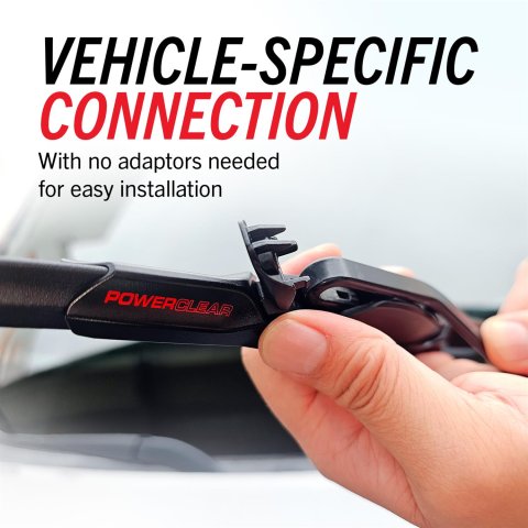 PowerStop PowerClear Long Life Windshield Wiper Blades PCK-2220-1 Blades, Life, Beam 22 in. and 20 in. Blade, Black, Rubber, Chevy, Ford, for Hyundai, Kia, Subaru, Lexus, Toyota, Pair thumbnail 3