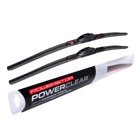 PowerStop PowerClear Long Life Windshield Wiper Blades PCK-2220-1 Blades, Life, Beam 22 in. and 20 in. Blade, Black, Rubber, Chevy, Ford, for Hyundai, Kia, Subaru, Lexus, Toyota, Pair thumbnail 6