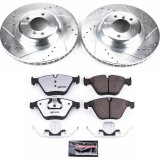 PowerStop Z26 Street Warrior Brake Upgrade Kits with Calipers KC7021-26 Disc Kits, Performance Kits, Front and Rear, Cross-drilled/Slotted Rotors, 1-piston Red Calipers, BMW, Kit thumbnail 9